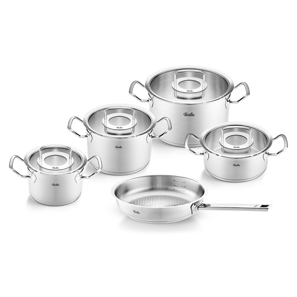 Original-Profi Collection® Stainless Steel Cookware Set, 9 Piece with Glass Lids